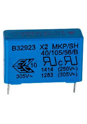 TDK EPCOS B32923C3474M, B32923C3474M000 X2 конденсатор 305В 0.47мкФ (= B81130C1474M) конденсаторы помехоподавляющие
