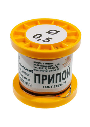 ПМП Припой ПОССУ40-05 ТР 0.5мм  катушка 100г припой с флюсом (трубка)
