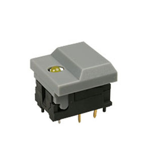 Switronic MP86B1G2H-G, кнопка без фиксации с желтым светодиодом 24В 12mА (SP86-B1-9-2/3) кнопки миниатюрные