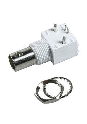 HOYUTEC HYR-0142AR (GB-142AR) (BNC-7044), Разъем BNC, гнездо угловое, на плату ВЧ разъемы