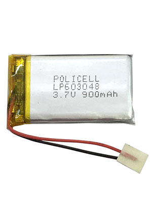 Китай LP603048-PCM, Аккумулятор литий-полимерный (Li-Pol) 900 (920)мАч 3.7В, с защитой, PoliCell аккумуляторы