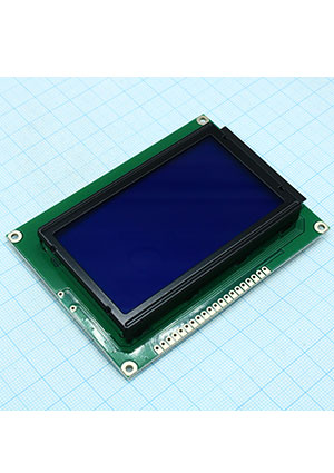 WINSTAR WG12864A-TMI-T#N, ЖКИ графич, 128х64, подсв. Бел, инд. Синий,Negative, 6 o cl. ЖК индикаторы графические