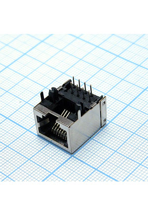 CZT TJ8P8C розетка в плату 53-06 5321-S 8P, RJ45 разъемы телефонные и сетевые