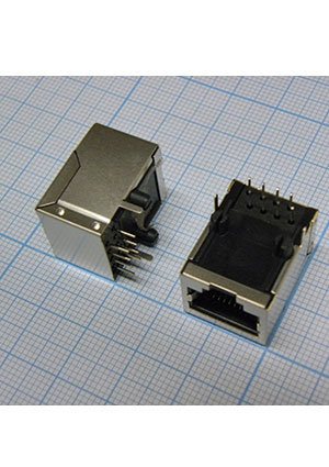 CZT TJ8P8C розетка в плату 59-01 (5921-C), RJ45 B591S-88GF-M010 разъемы телефонные и сетевые