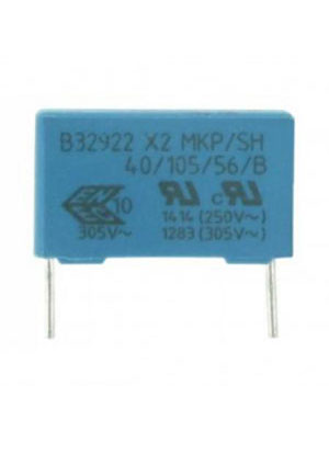 TDK EPCOS B32924C3225M, фильтр X2 2.2uF 20% 305Vac e:27.5mm конденсаторы помехоподавляющие