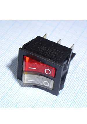 IRS-2101-1C3-W+R/B, ������������� 2�-��������� � ���������� 15A 250VAC �������� ������ ����� + �����