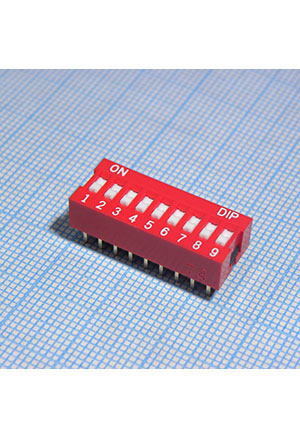 DIPTRONICS NDSR-09-V, SWD-09N DIP-переключатели