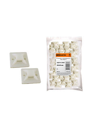 TDM ELECTRIC SQ0516-0004 (УПАКОВКА ИЗ 100), Площадка 40х40мм под хомуты самоклеющаяся площадки, скобы, бандаж