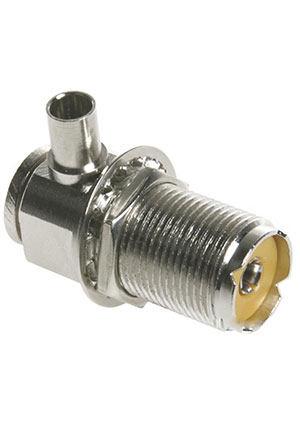 HOYUTEC HYR-0607A (UHF-7513A) (GU-607), Разъем UHF, гнездо угловое RG-58, вкручивающийся (Twist-on) ВЧ разъемы