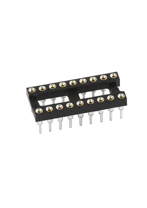 TE Connectivity 2-1571552-5, DIP панель 18 цанговая узкая панельки для компонентов