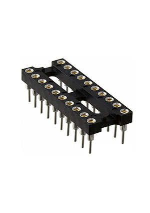 TE Connectivity 5-1437539-3, Панель DIP 20 цанговая узкая панельки для компонентов