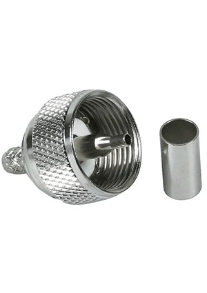 HOYUTEC HYR-0604A (GU-604A) (UHF-7501A) (UHF-C58), Разъем UHF, штекер, RG-58, обжим (Crimp) ВЧ разъемы