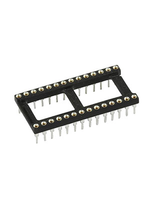 TE Connectivity 2-1571552-9 (828-AG11D-ESL-LF ) (TRL-28), Панель DIP 28 цанговая широкая панельки для компонентов
