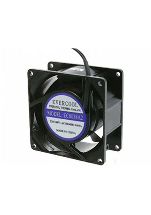 Evercool EC8038A2HBL, Вентилятор 220В, 80х80х38мм , подш. качения, 2300 об/мин AC вентиляторы
