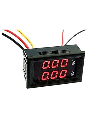 Китай 97668, Измерительная головка 0-100V 0-10A Red (шунт встроен) цифровые головки