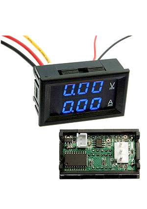 Китай 97667, Измерительная головка 0-100V 0-10A Blue (шунт встроен) цифровые головки