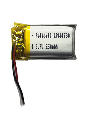 Китай LP601730-PCM, Аккумулятор литий-полимерный (Li-Pol) 250мАч 3.7В, с защитой, PoliCell аккумуляторы