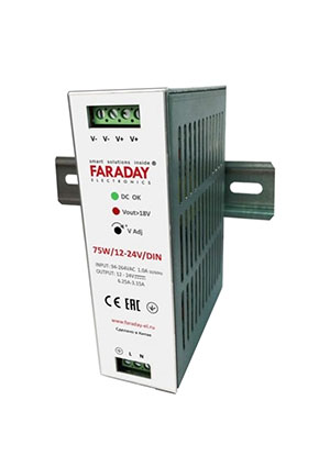 75W/12-24V/DIN, ���� ������� � ������������ �����������, 12-24�, 6.25-3.15�, 75��