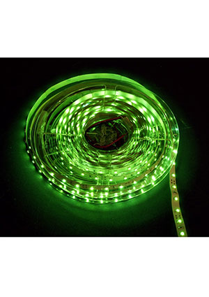 Apeyron 141-334, Лента светодиодная, зеленый, 12В, 4.8Вт/м, 60SMD(3528)/м, IP20(23), 8мм, 1м светодиодные ленты