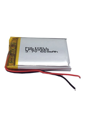 Китай LP603040-PCM, Аккумулятор литий-полимерный (Li-Pol) 650мАч 3.7В, с защитой, PoliCell аккумуляторы