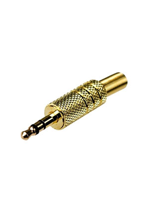 KLS AUD-12 (KLS1-PLG-002A-3.5-G), Штекер аудио 3.5мм стерео, металлический корпус Аудио разъемы Jack