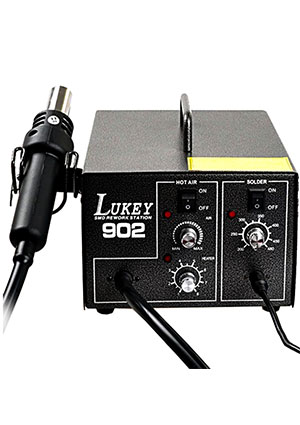 LUKEY LUKEY-902, станция паяльная термовоздушная + паяльник, аналоговая паяльные станции