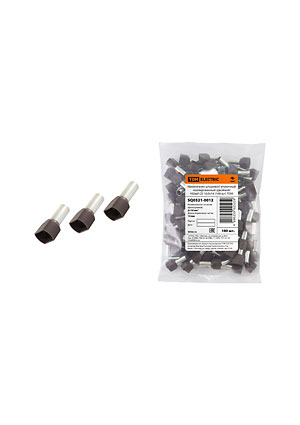 TDM electric SQ0521-0012, НШВИ2, изол.втул.наконечник на два провода 10х14 слон.кость (100 шт) наконечники втулочные