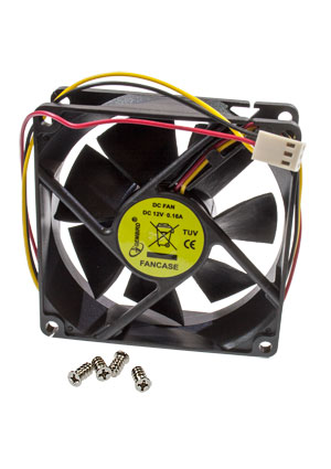 FANCASE, ����������,  80x80x25, ������, 3 pin, ������ 30 ��