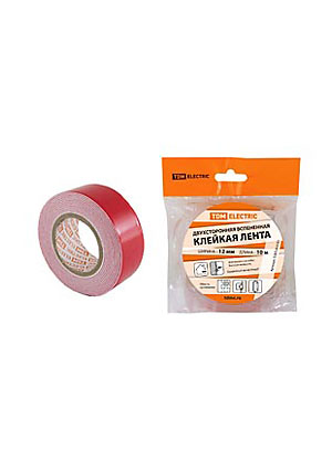 TDM electric SQ0526-0701, Двухсторонняя вспененная клейкая лента 12 мм длина 10 м клейкая лента, изолента