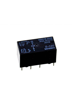 G5V-2-5DC, Signal Relay 5VDC 2A DPDT( (20.5mm 10.1mm 11.5mm)) THT