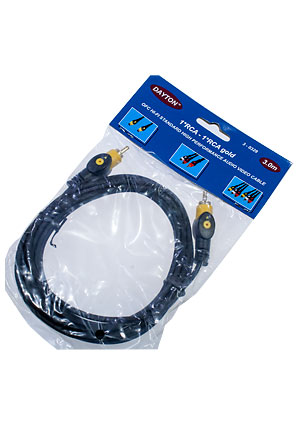 3-0329-3.0, ���� A/V 1-1 RCA plastic-gold, d=4 ��, 3.0 �