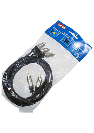 3-0315-1.5, ���� A/V 3-3 RCA �etal-gold, d=4 ��, 1.5 �