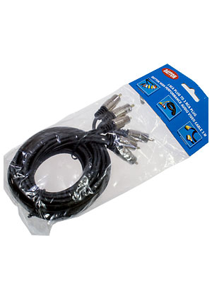 3-0315-3.0, ���� A/V 3-3 RCA �etal-gold, d=4 ��, 3.0 �