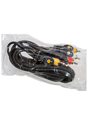 3-0333-1.5, ���� A/V 3-3 RCA plastic-gold, d=4 ��, 1.5 �