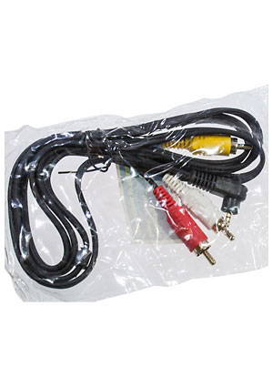 3-0124,  A/V  2.5 st 4-3 RCA, plastic-gold, d=3.2 , 1.5 