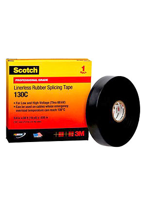 3M Scotch 130C, самослипающаяся резиновая лента, 19мм х 9,1м клейкая лента, изолента