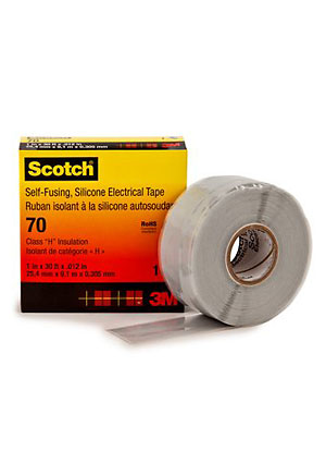 3M Scotch 70, самослипающаяся силиконовая лента, 25мм х 9м клейкая лента, изолента