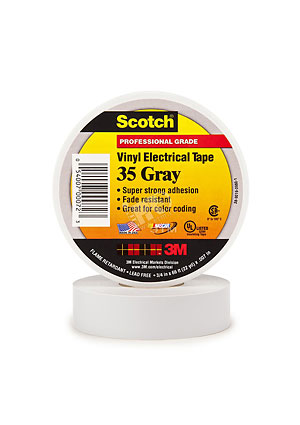 3M Scotch 35 white, изолента высшего класса белая, 19мм х 20м х0,18мм клейкая лента, изолента