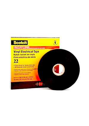 3M Scotch 22 51mm, изолента высшего класса, 51мм х 33м х 0,25мм клейкая лента, изолента
