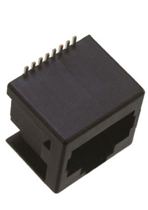 TE Connectivity 1-338088-6, гн RJ45 SMD разъемы телефонные и сетевые