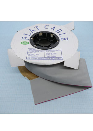 CONNFLY DS1057-60A282R, Шлейф FRC-60-30/1.27mm/30.5m/серый, цена за 1 метр кабель плоский