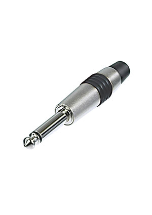 Rean NYS 224C-6, Штекер аудио 6,35мм моно на кабель голубой Аудио разъемы Jack