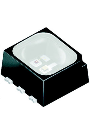 OSRAM OS LRTB GRUG-TTTZ-1+UYVW-29+RTST-49, DISPLIX Black, SMT LED, PLCC-6, 2.05B-3.2В, 0.1Вт, 625нм (красный) светодиоды цветные