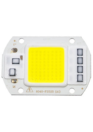 Китай LED-50W/220, модуль прожектора 50Вт 220В холодный белый с пастой светодиодные модули