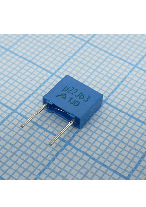 B32529C0224J, MKT 63Vdc 40Vac 0.22uF +5% e:5mm