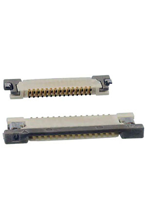 OMRON XF2L-1535-1A, разъем ZIF шаг 0.5мм 15 контактов SMD 0.5А вертикальный SlideLock разъемы на гибкий кабель FFC/FPC