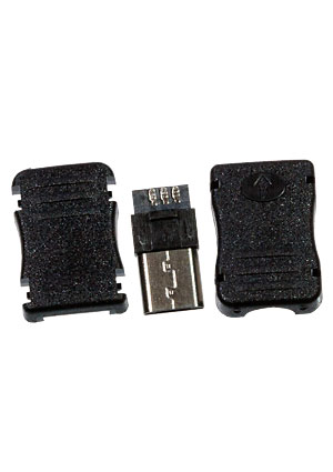 Китай microUSB 5BM пласт. кожух вилка, разъем разьемы USB