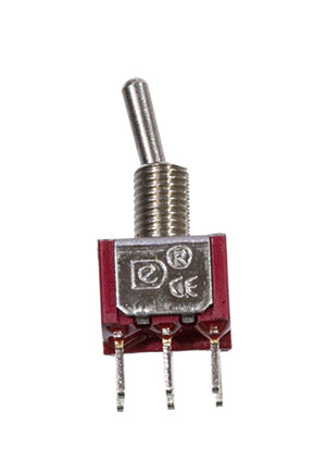 Daier MTS-202-A2-R, миниатюрный тумблер ON-ON, 6 контактов на плату красный тумблеры