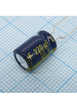 EEUFC1E221B, Radial, 25V 220uF /8*11.5/105 C