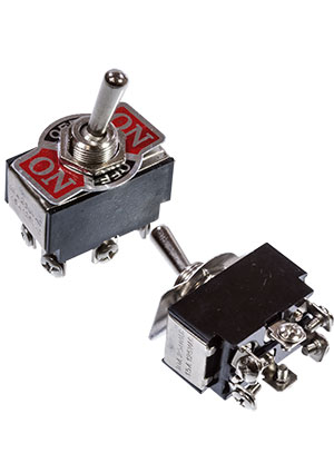 Daier KN3B-203A, тумблер ON-OFF-ON, 6 контактов 10А 250В тумблеры